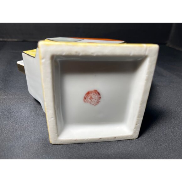 Antique Harlequin Floral Hand Painted Porcelain Creamer & Sugar - Picture 7 of 11